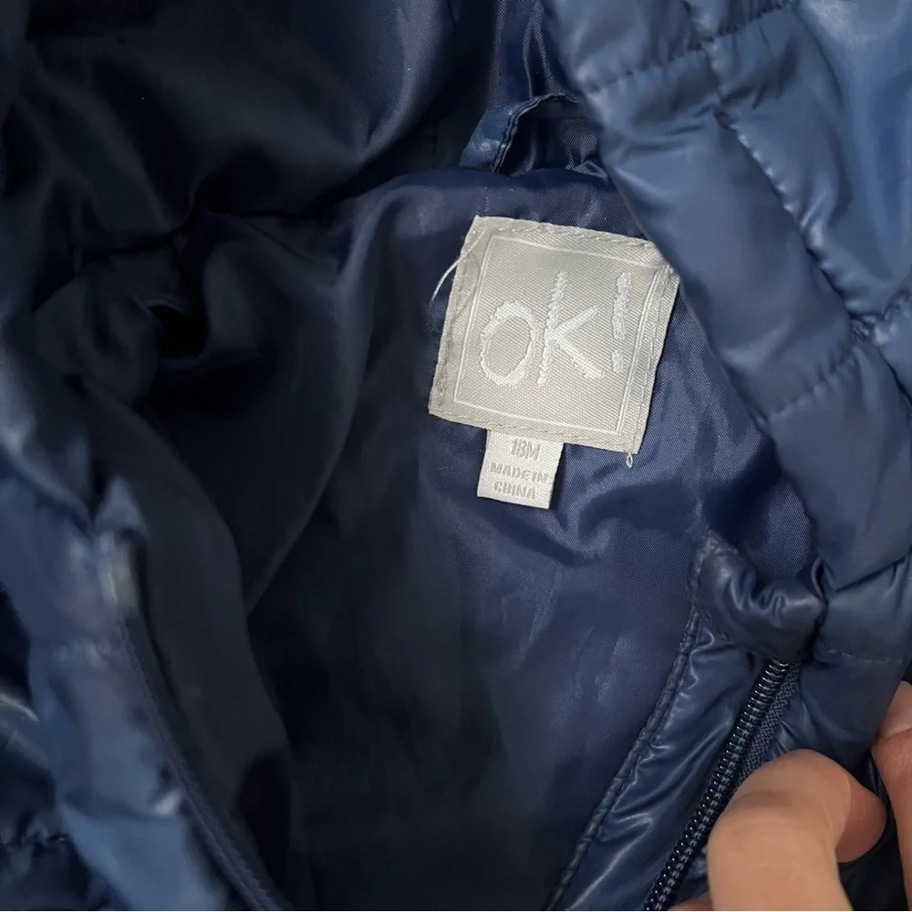 Cozy Quilted Navy Kids Footie